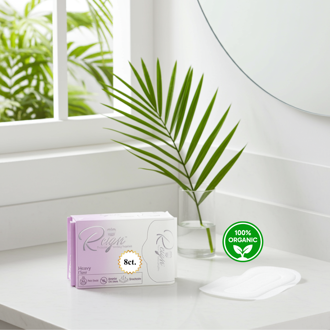 100% Cotton Heavy Flow Pads 8 ct.