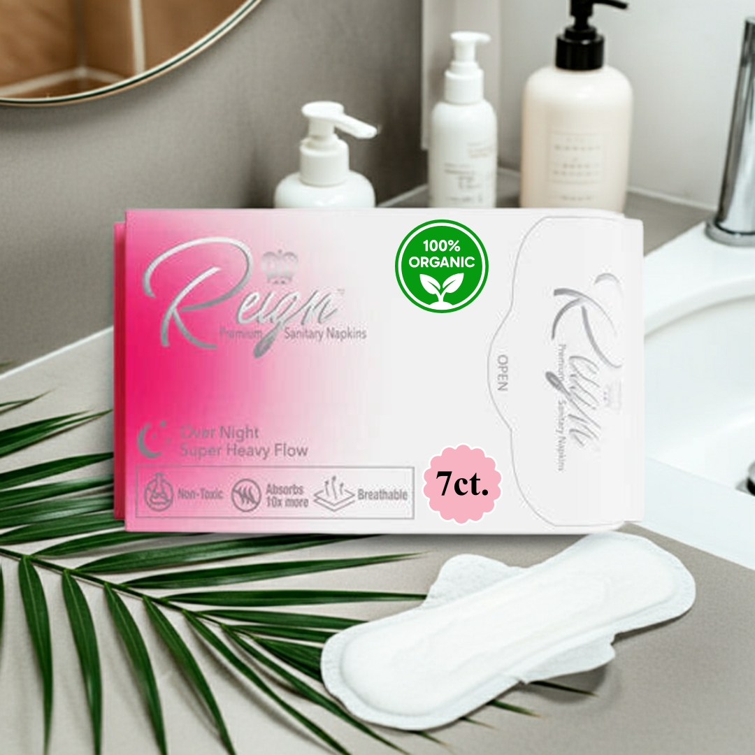 Overnight Super Heavy Sanitary Pads 7ct. 100% Cotton