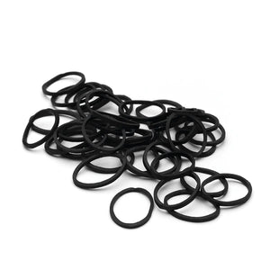 Elastic Hair Ties/ Rubber Bands  Black