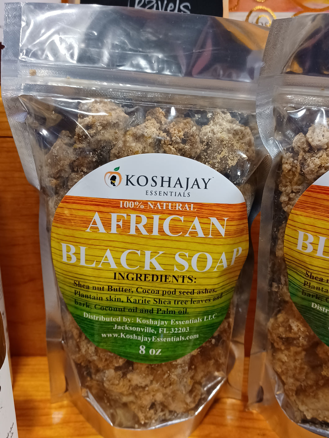 African Black Soap 8 oz. Fair Trade